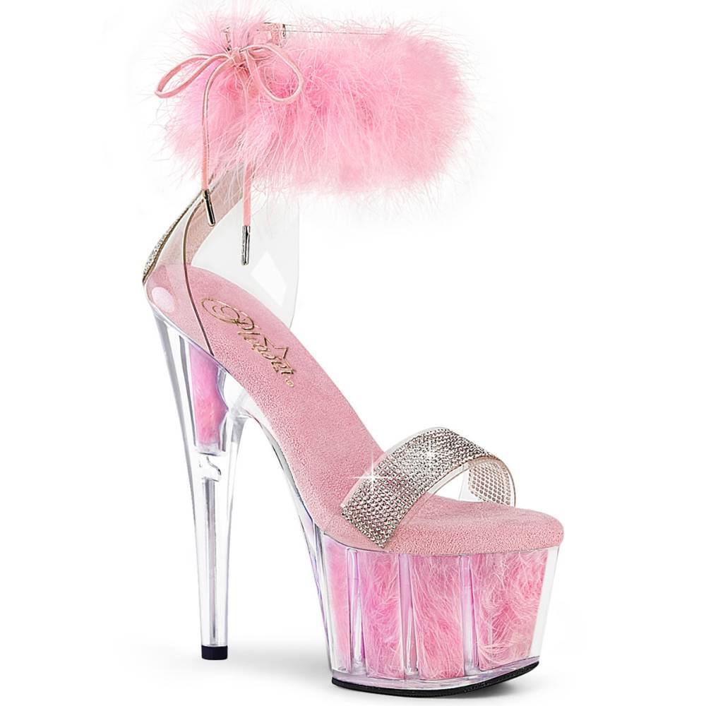 Pleaser - ADORE727F Sandale à bride à la cheville, Pole dance chaussures - Rose/Rose Product image